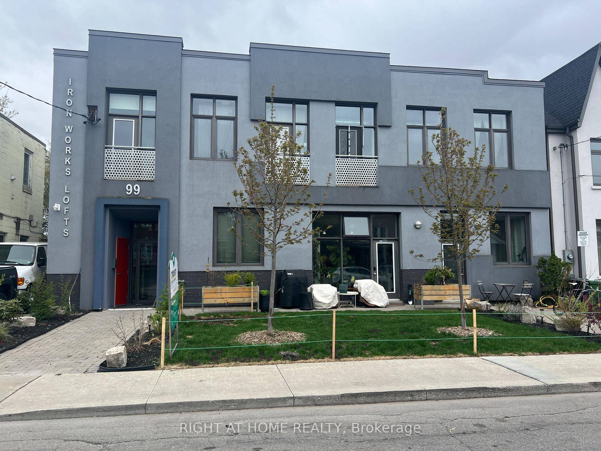 Welcome to this breathtaking 2 bedroom, 1 bathroom industrial loft condo located at 99 Chandos Ave, Unit 101, in the vibrant Junction area of Toronto.