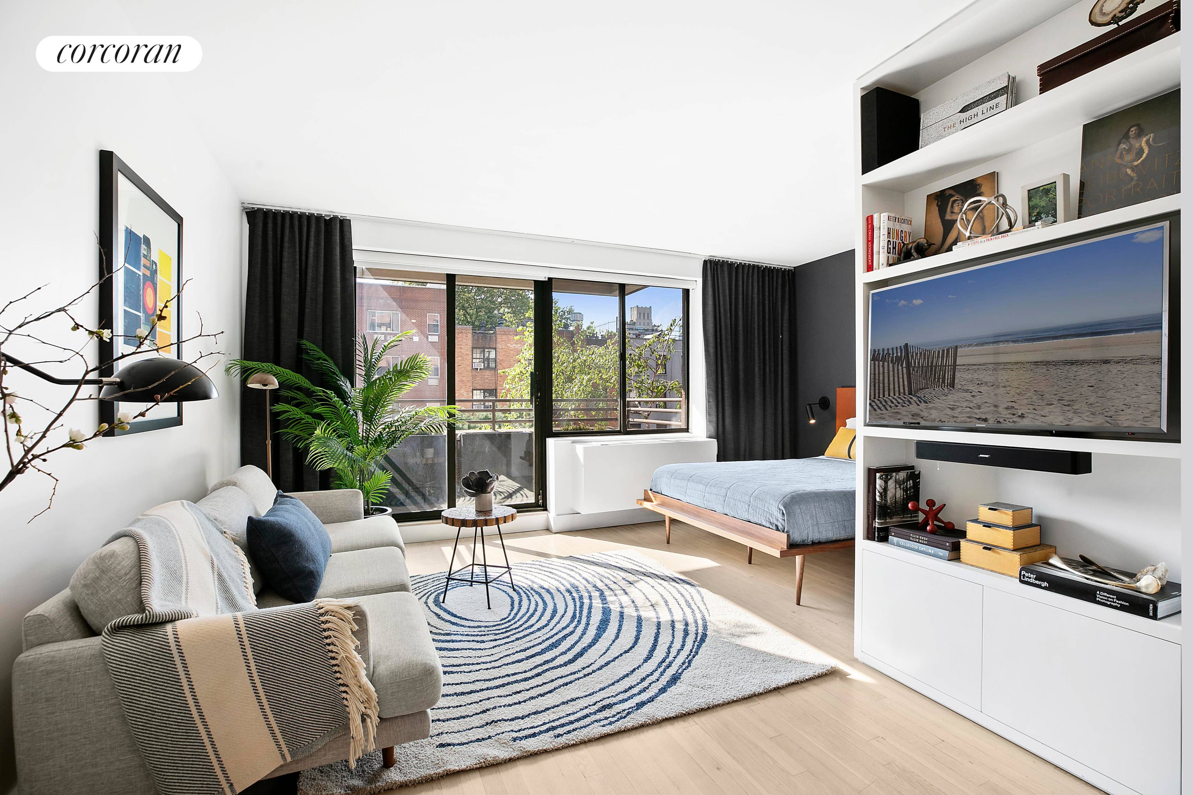 Bright Chelsea Alcove Studio with Private Balcony Welcome to Residence 3A at 181 Seventh Avenue an airy, 488 SqFt combined indoor and outdoor sun filled alcove studio in the heart ...