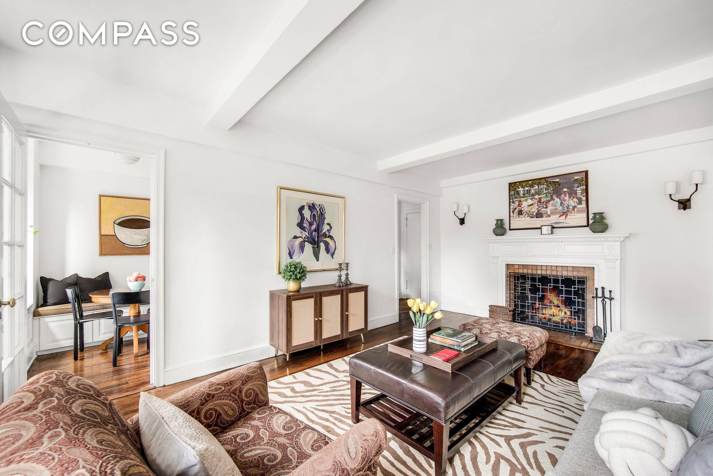 Elegant Corner Turn Key One Bedroom with Timeless Charm and Tons of Natural Light !