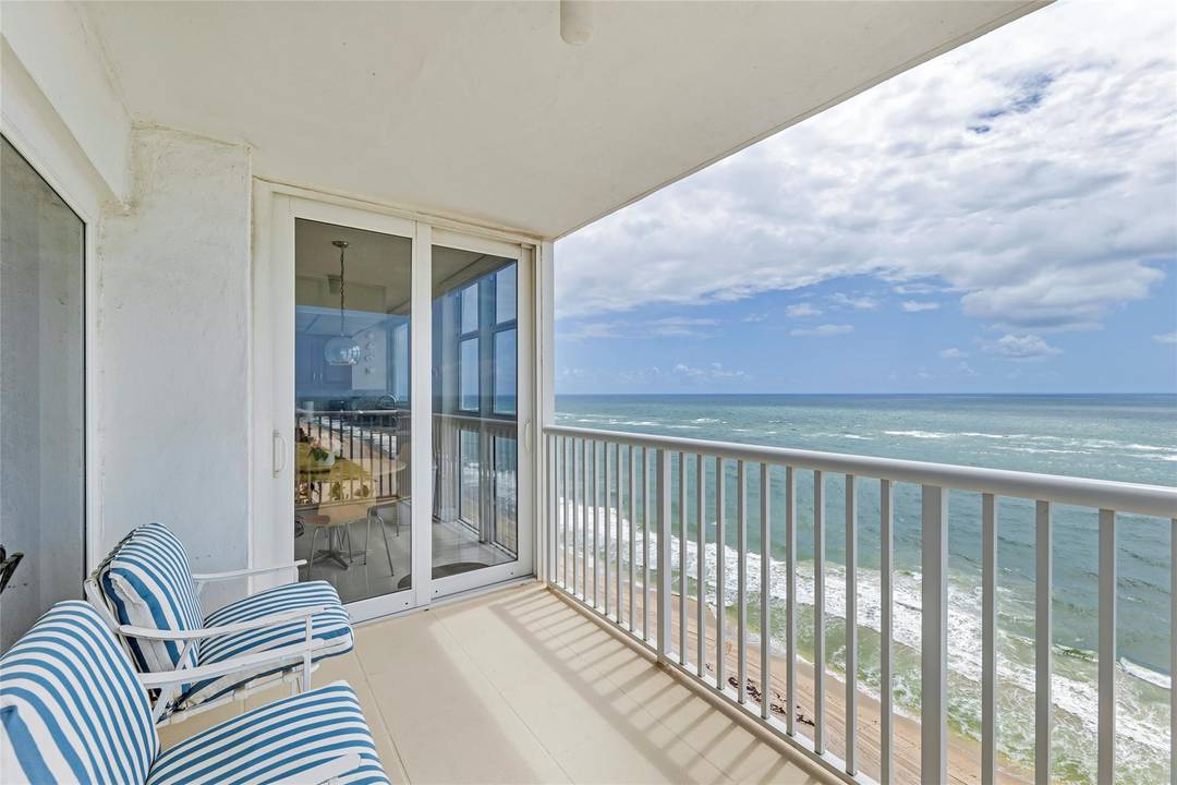 Rare seasonal rental ! This stunning 18th floor SE corner unit offers breathtaking direct ocean views from a wraparound balcony and floor to ceiling impact windows.