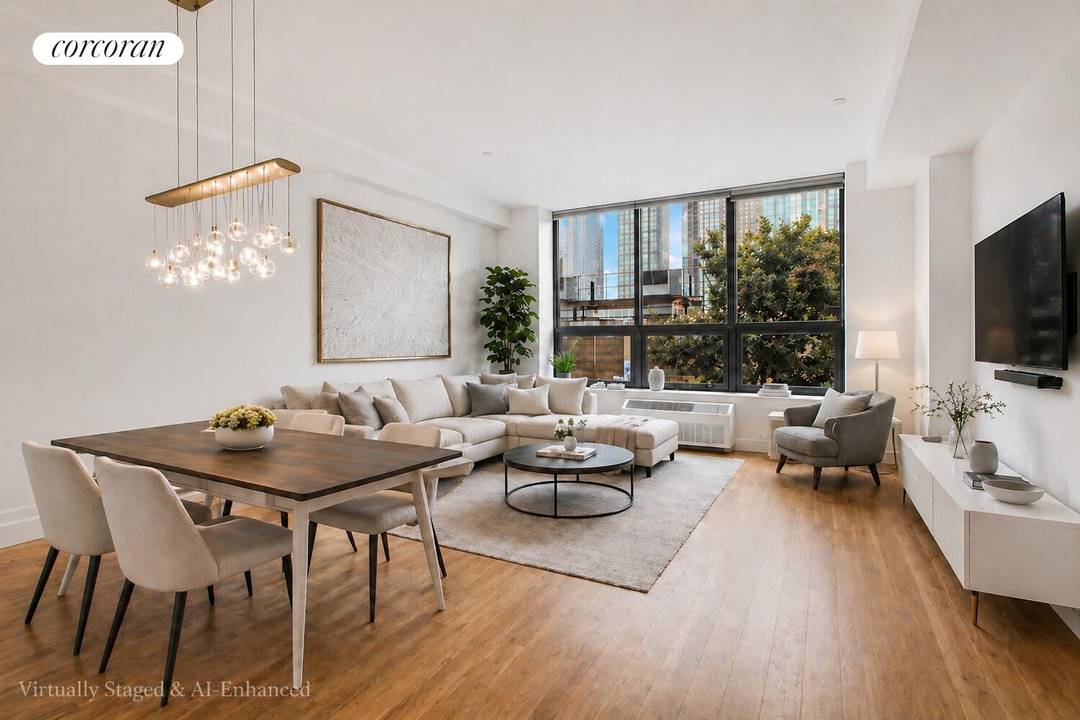 Loft like scale, south facing light, and refined flexibility define Residence 207, an expansive 1, 232 square foot home with two full baths at The Powerhouse.