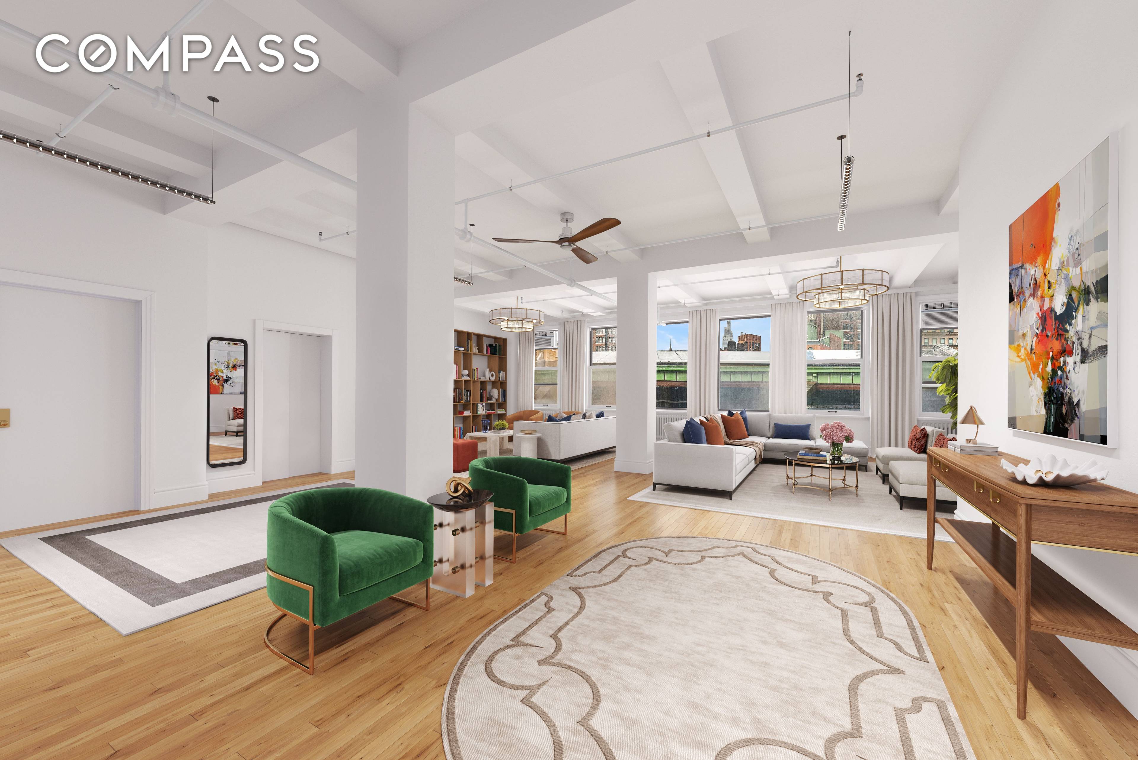FULL FLOOR White Box loft with a canvas spanning approx.