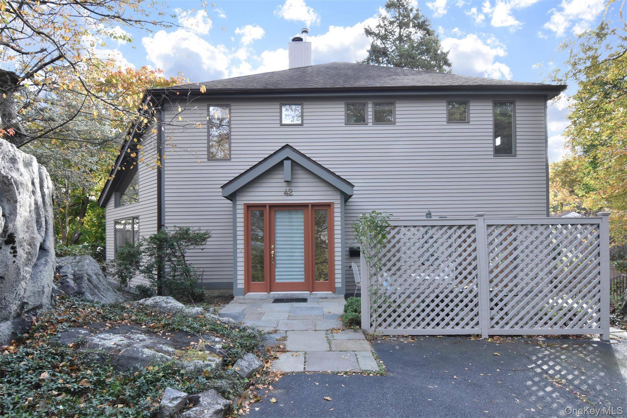 Tucked away behind natural rock outcroppings, this stunning light filled Contemporary retreat offers the perfect blend of privacy and modern comfort.