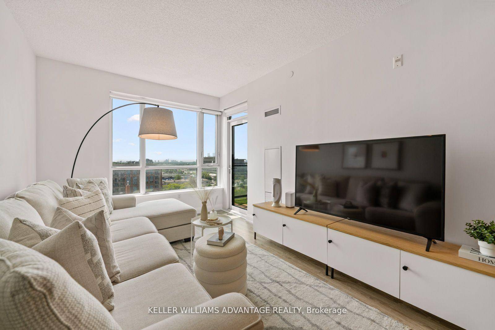 Wake up to sunlight and skyline views at Suite 813, 2800 Keele Street.