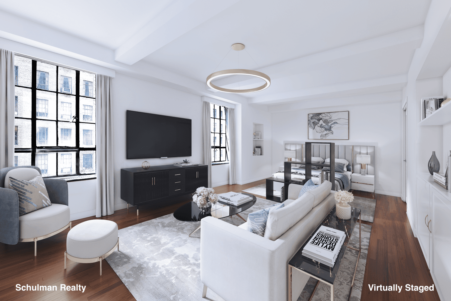 Enjoy the best of both worlds by being the first to live in this beautiful, brand new renovation of a huge, classic pre war studio.