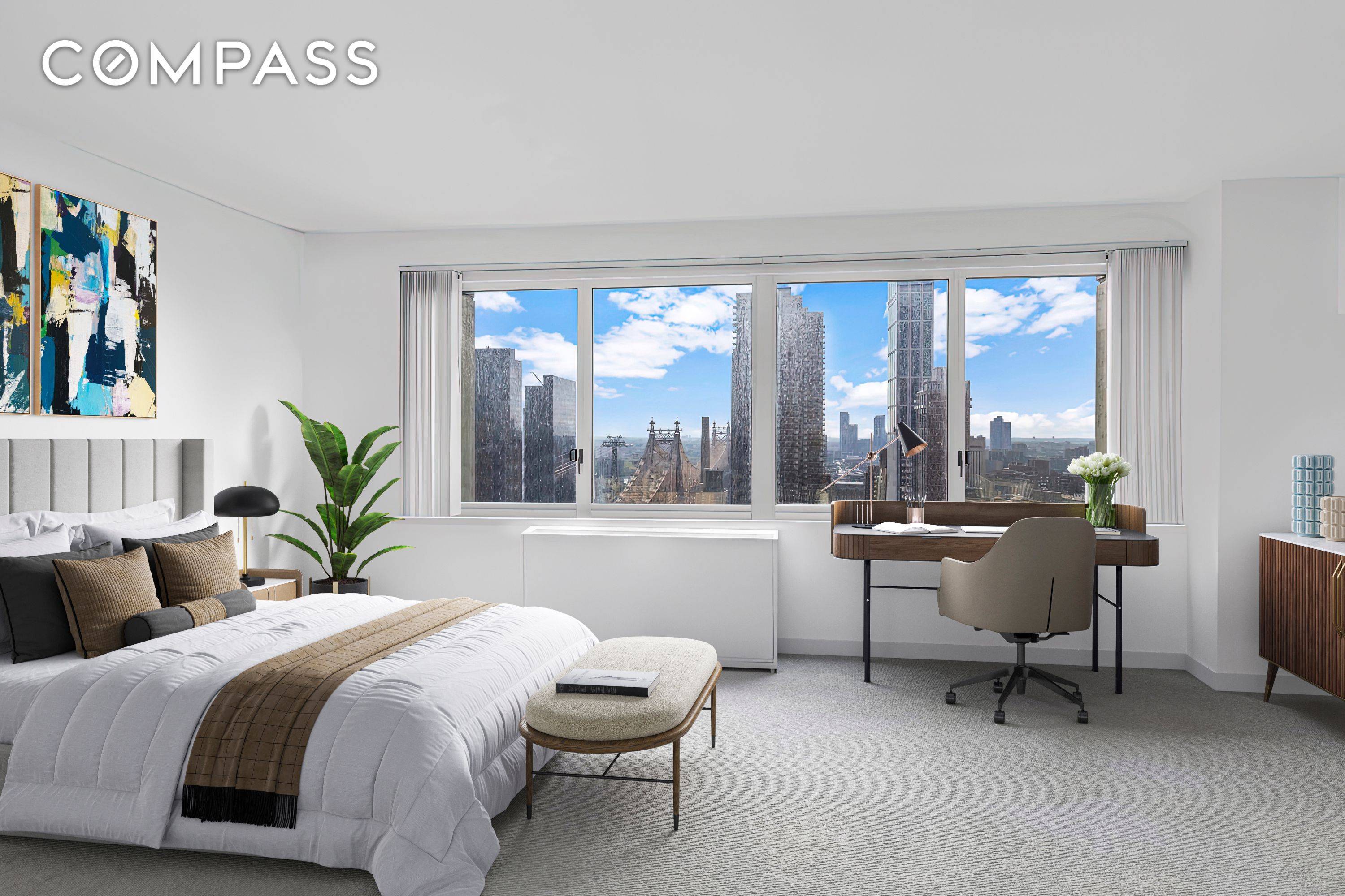 Welcome to Residence 2601 at The Landmark a high floor corner two bedroom, two bath with sweeping, iconic views from every room.