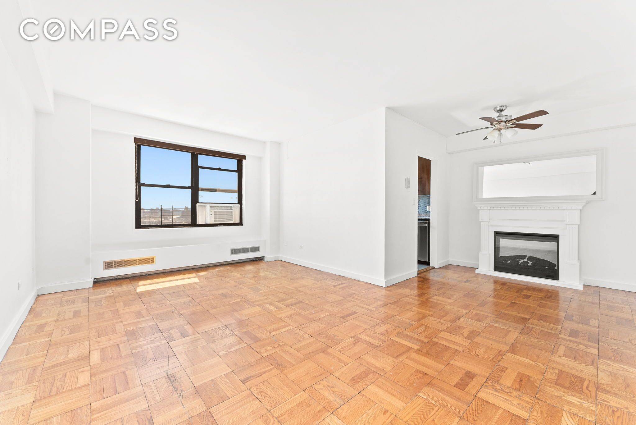 Spacious and sunny 2BR at Hillview Towers with bright east and south exposures.