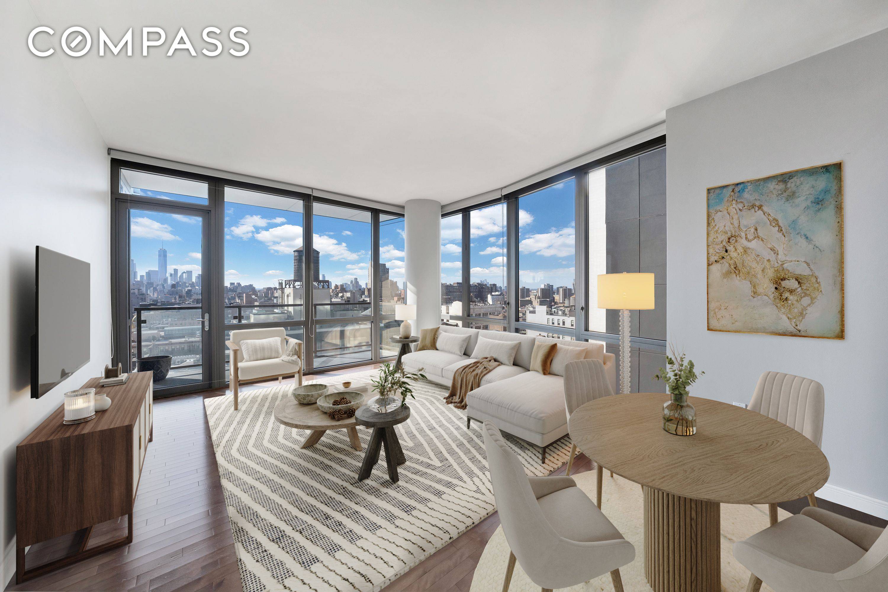 Come home to this rarely available southwest facing, sunny 2 bed, 2 bath property with a private balcony and trophy views at the sought after, full service Chelsea Stratus condominium.