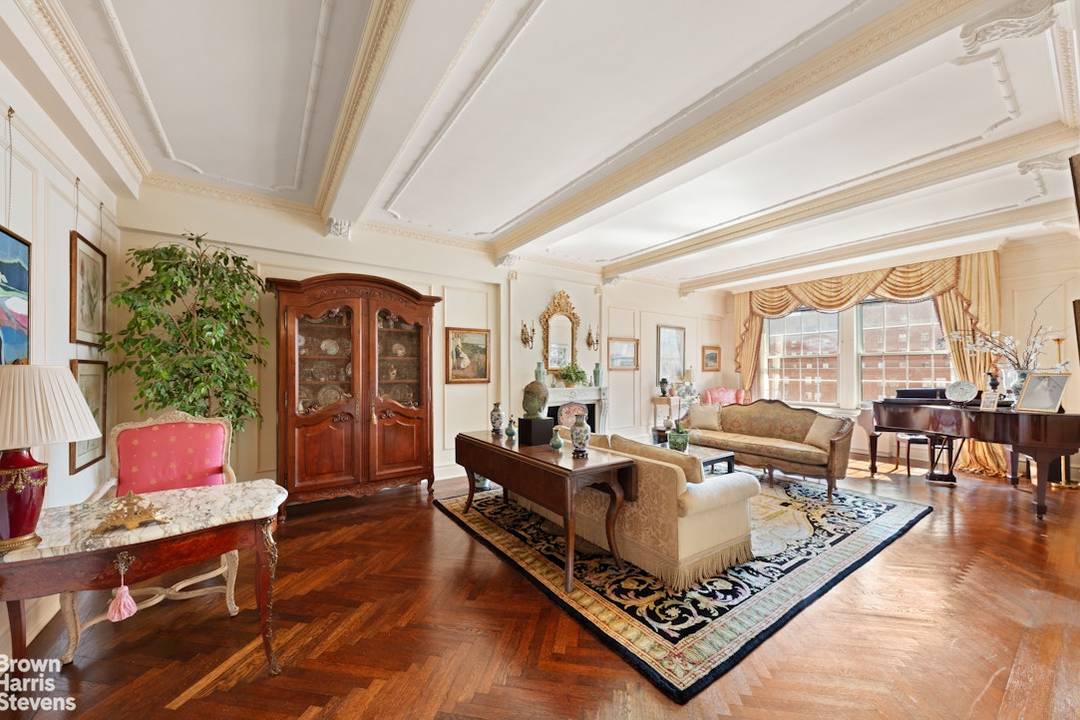 885 Park Avenue, 12B Grand in scale and full of pre war elegance and charm, this sprawling nine room, three and a half bath residence can accommodate sophisticated, large scale ...
