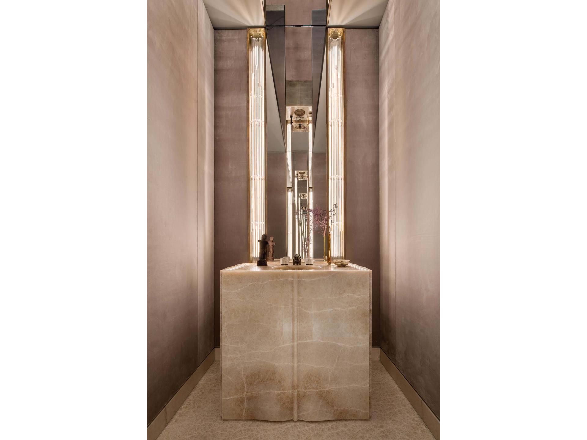 This full floor 4, 183 square foot Tower Residence with three bedrooms and three and a half bathrooms is designed for elegant living on a grand scale.