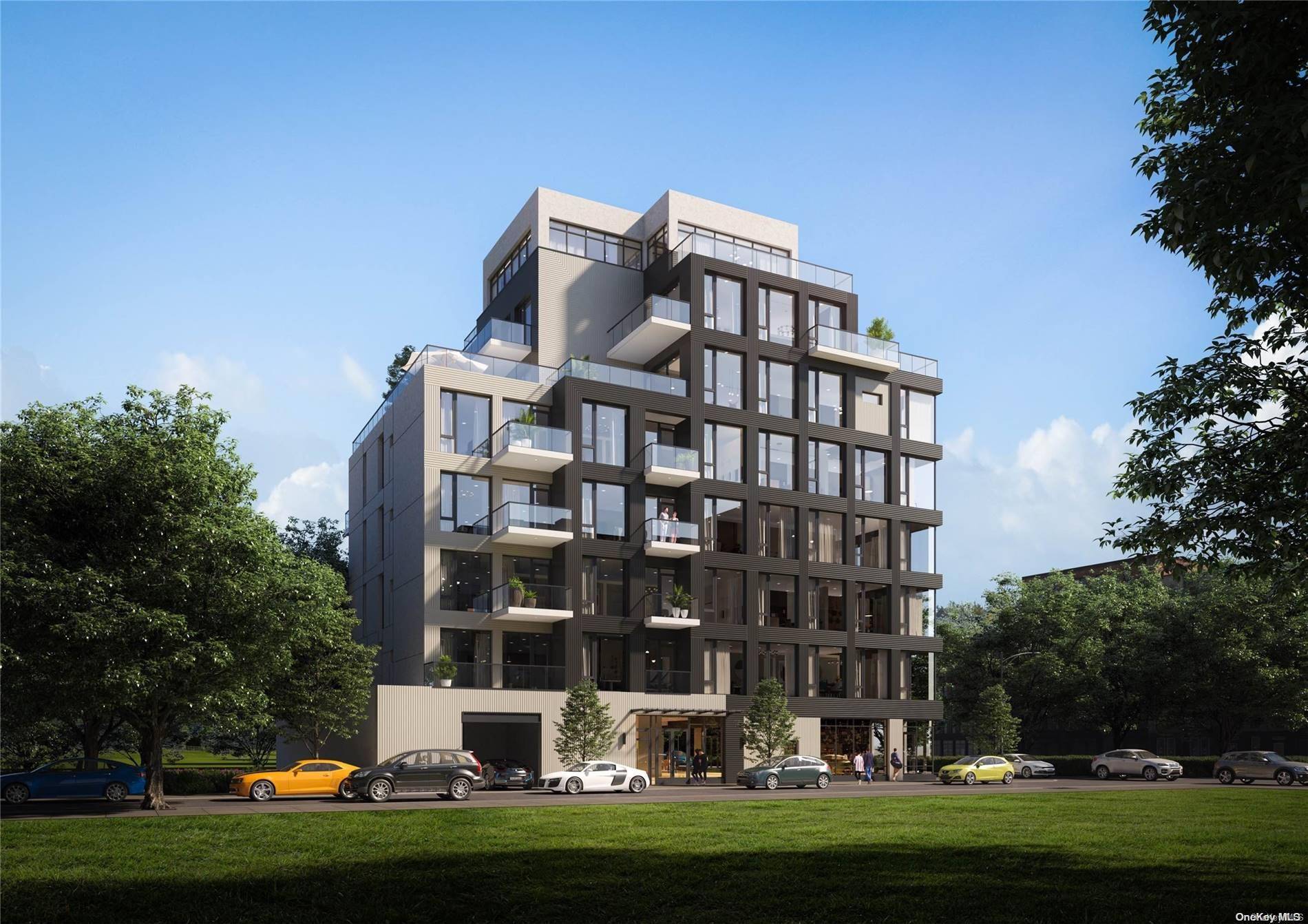 Unit 5F is a cozy 1 bedroom, 1 bathroom residence with a home office, offering 633 square feet of interior living space.