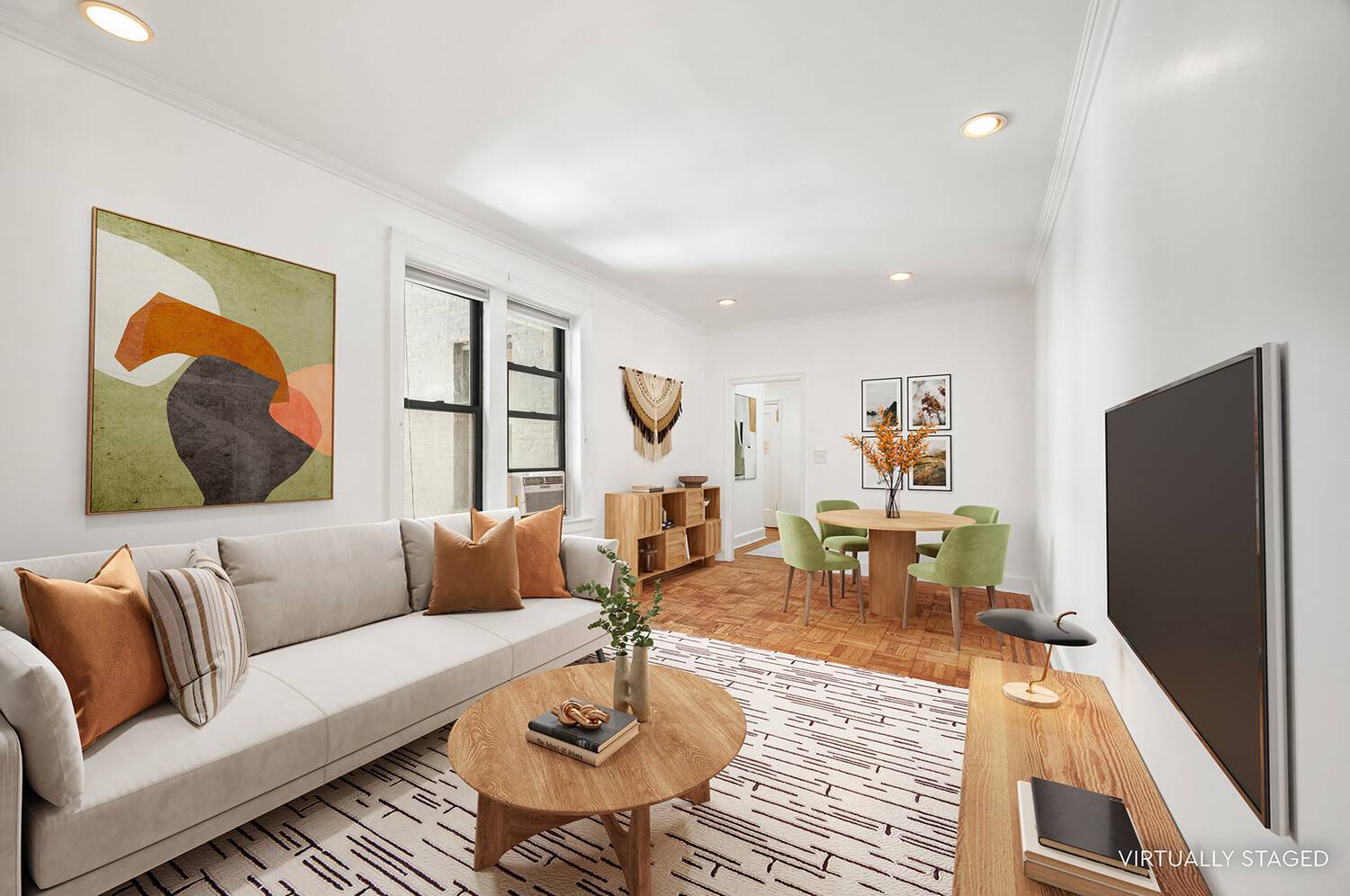 For Rent West of Third, 600 SF one bedroom apartment in a pre war coop building no doorman, but UPS, USPS, and FedEx can access the lobby and leave packages.