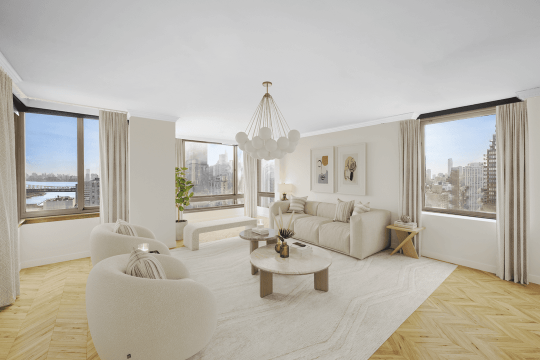 Perched on a high floor and wrapped in sunlight, this expansive corner residence offers an elegant blend of privacy, comfort, and functionality.