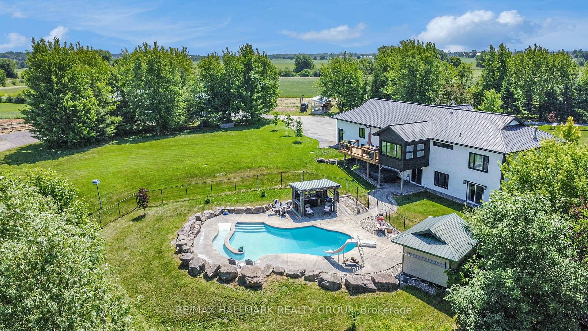 5 minutes to Carp and less than 15 minutes to Kanata This spectacular 44 acre estate is ideal for horse lovers, hobbyists, contractors, or families seeking space, privacy, and lifestyle.