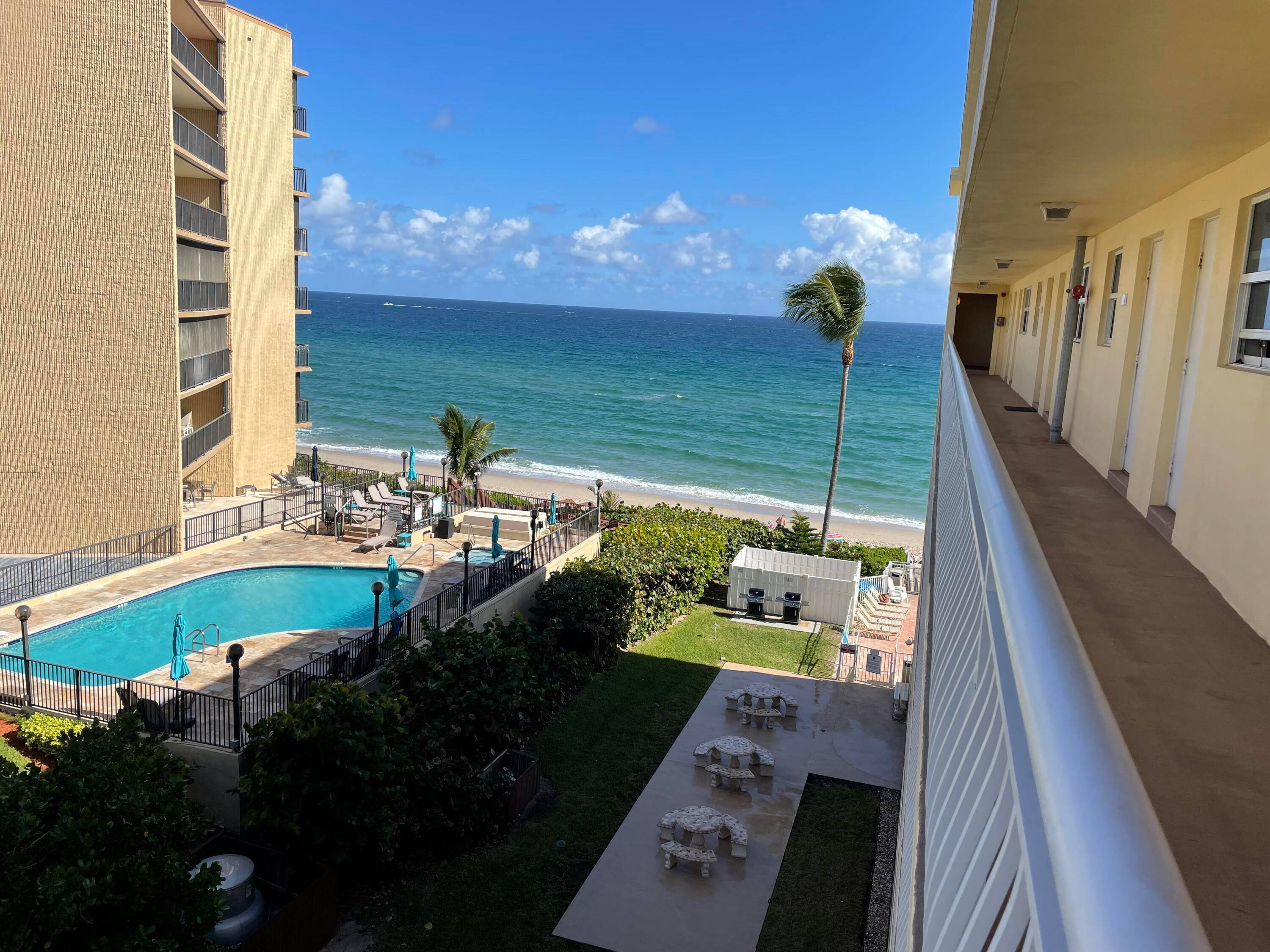 Enjoy living on the Ocean with this 2 bedroom, 2 bath home which is located directly on the Atlantic Ocean on Hillsboro Beach and also has Intercoastal views.