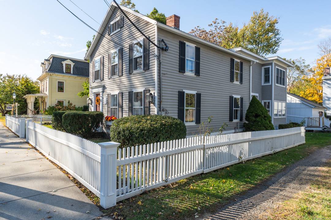 Built in 1845, this in town colonial is located four doors down from the Guilford Green.