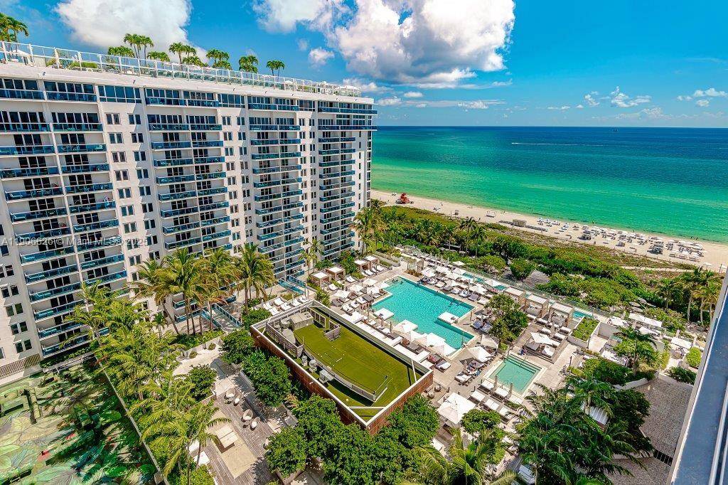 Discover luxurious living in this oceanfront 1 Bedroom plus Den, and 2 bathrooms 2nd bedroom condo with high ocean views and 14 foot ceilings in a sought after South Beach ...