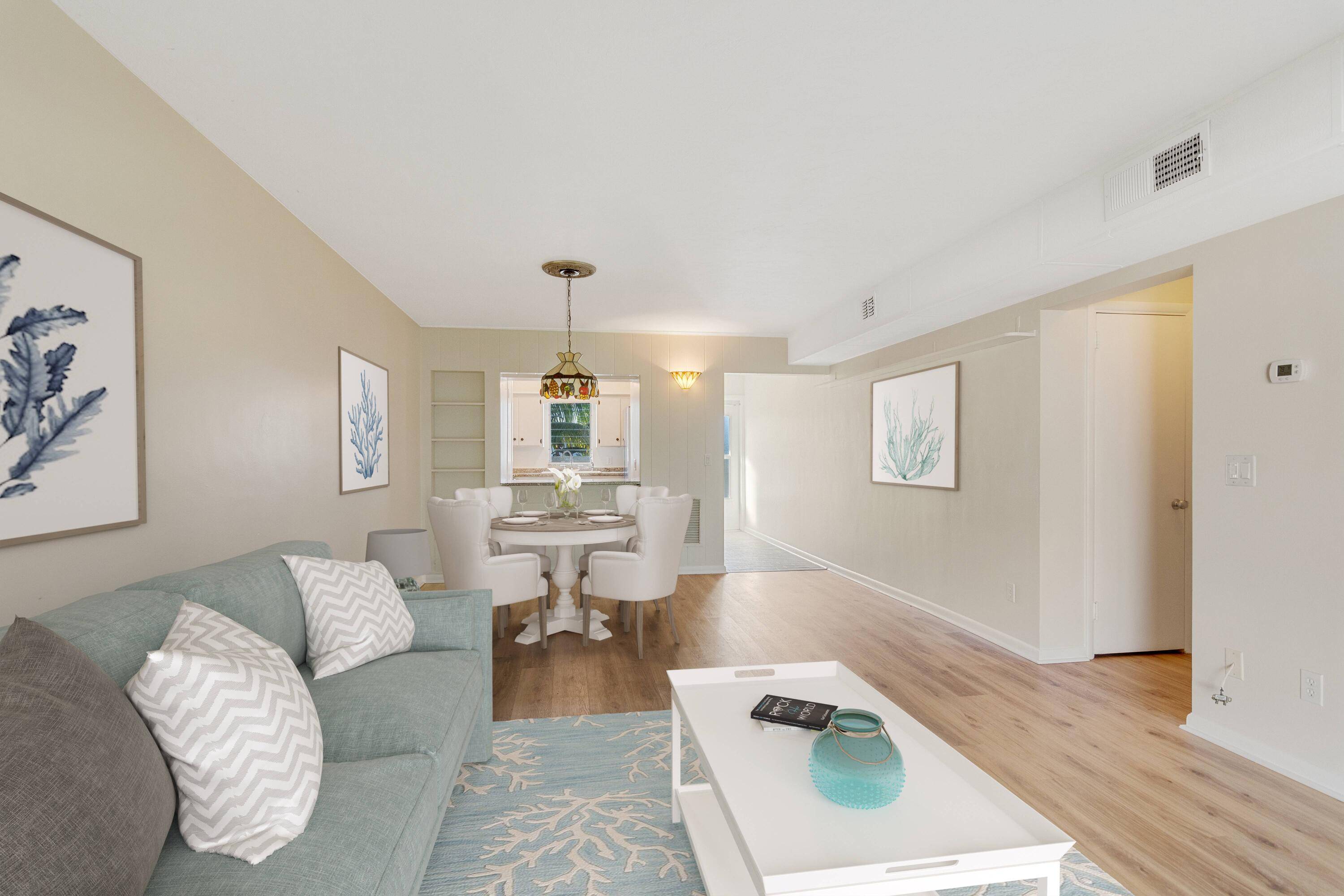 Very Vero ! Move right into this charming 2nd floor 1BD 1BA condo with Florida Room, fresh paint, new floors, newer appliances, 2025 A C, and 2023 roof.