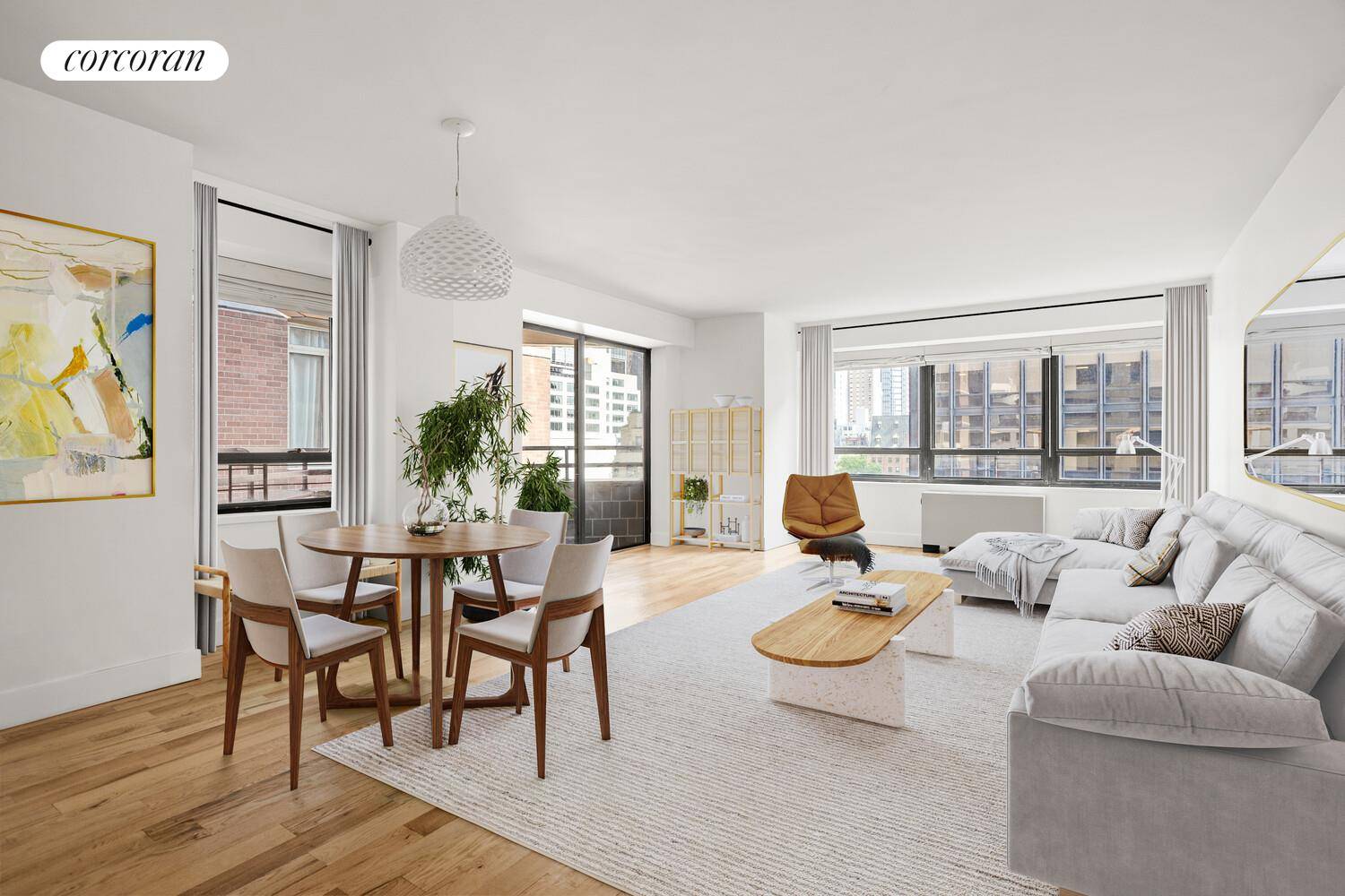 Located in a sought after Midtown East location, this renovated 2 bedroom 2 bathroom condominium offers a rare combination of indoor comfort and private outdoor space.