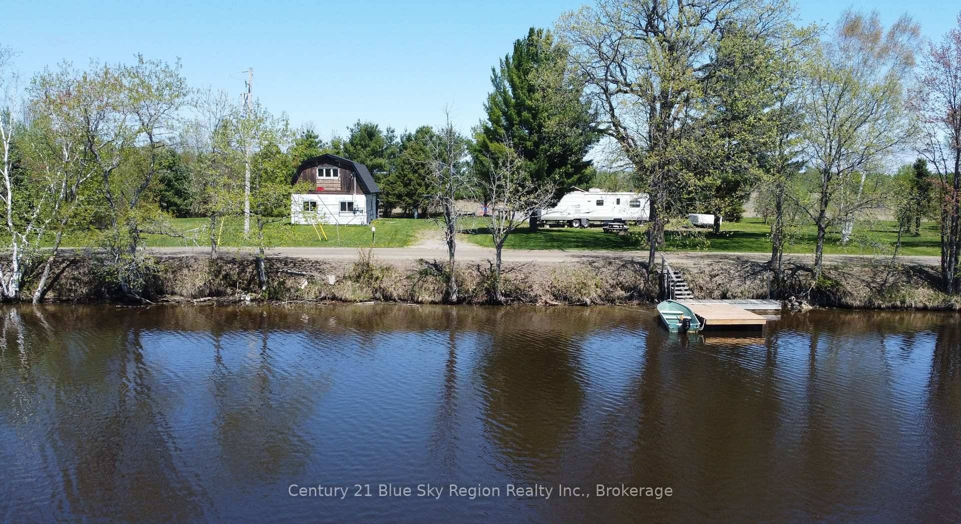 Beautiful 2. 2 acre lot alongside the Veuve River which gives direct access to Lake Nipissing.