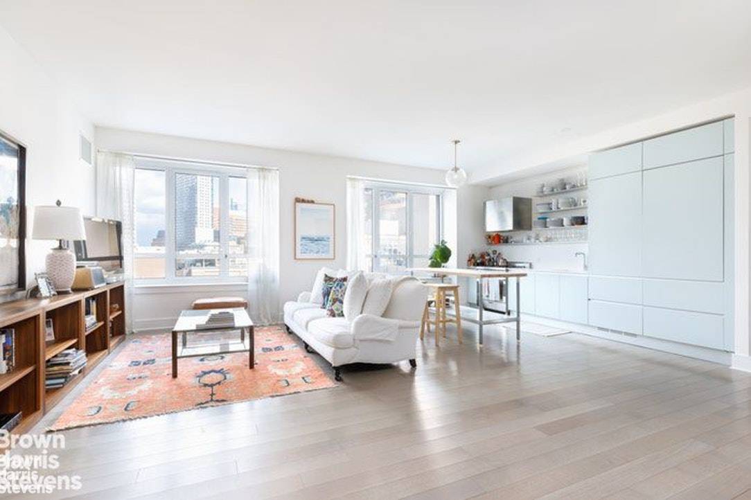 Available March 1 Expansive two bedroom, two bathroom plus dining alcove office at The Boerum, Flank's first BROOKLYN condo.
