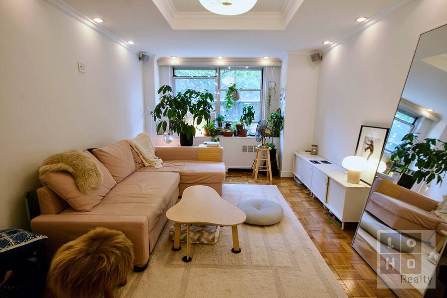 Generous in size but economical in price, this thoughtfully renovated 1 bedroom apartment is sure to delight.