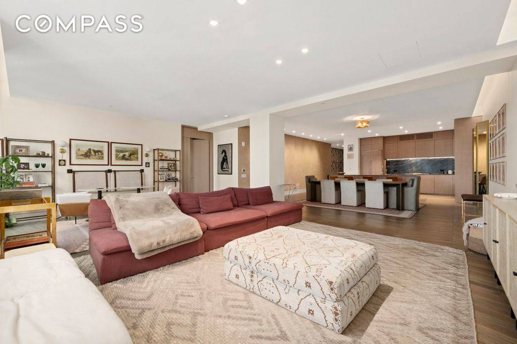 Welcome to 49 Chambers Street, Residence 8E an extraordinary corner home offering three spacious bedrooms plus a study, three en suite baths, and a refined powder room.