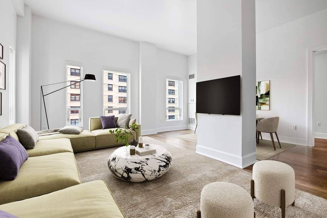 Residence 4E is a lofty and spacious two bedroom two bathroom full service condominium that just completed a suite of custom renovations.