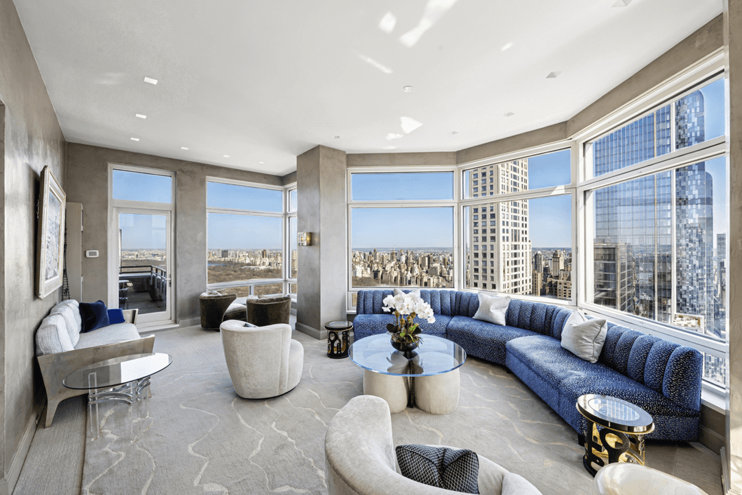 TWO TERRACE SHOWSTOPPER WITH SWEEPING VIEWS OF THE RIVER, CITY amp ; CENTRAL PARK Perched high on the 52nd floor of the prestigious Central Park Place, this exquisitely renovated 2 ...