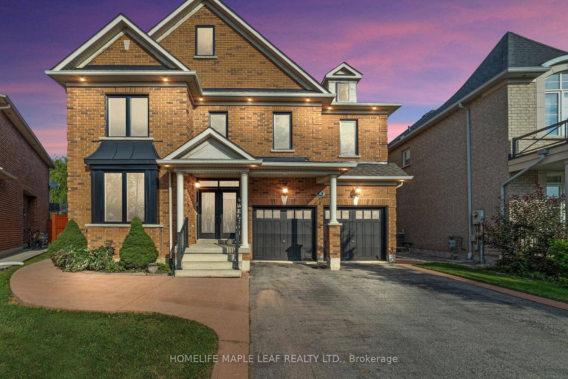 Welcome To 18 Regis Circle, A Stunning Home Situated On A Tremendous Pie Shaped Lot Located in The Prestigious Vales of Castlemore Neighborhood.