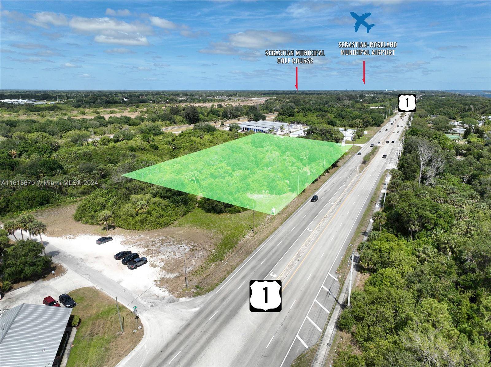 Three Commercial vacant lots adjoin one another to form an 80, 075 square foot lot, directly on US1.