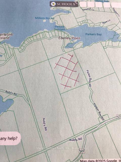 50 acres of well treed property abutting 100 acres of crown land.