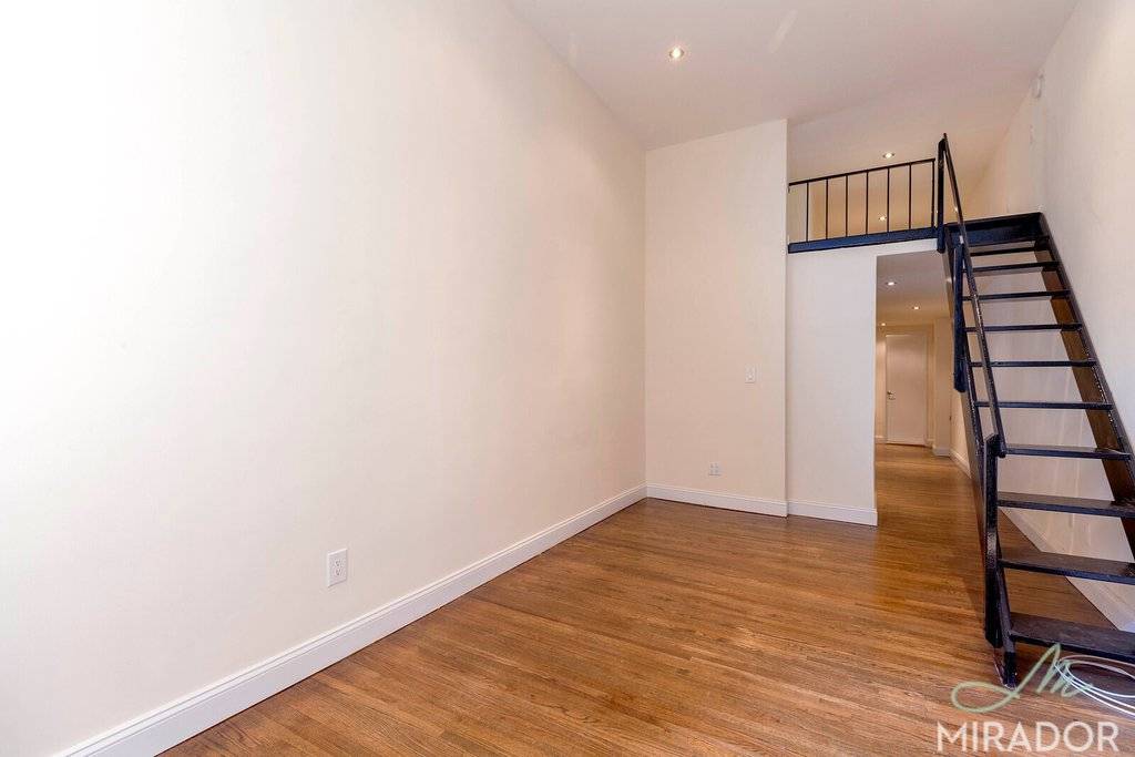 Charming studio with renovated bathroom and kitchen, hardwood floors, and super high ceilings, with beautiful oversized Southern window, and storage loft now available.