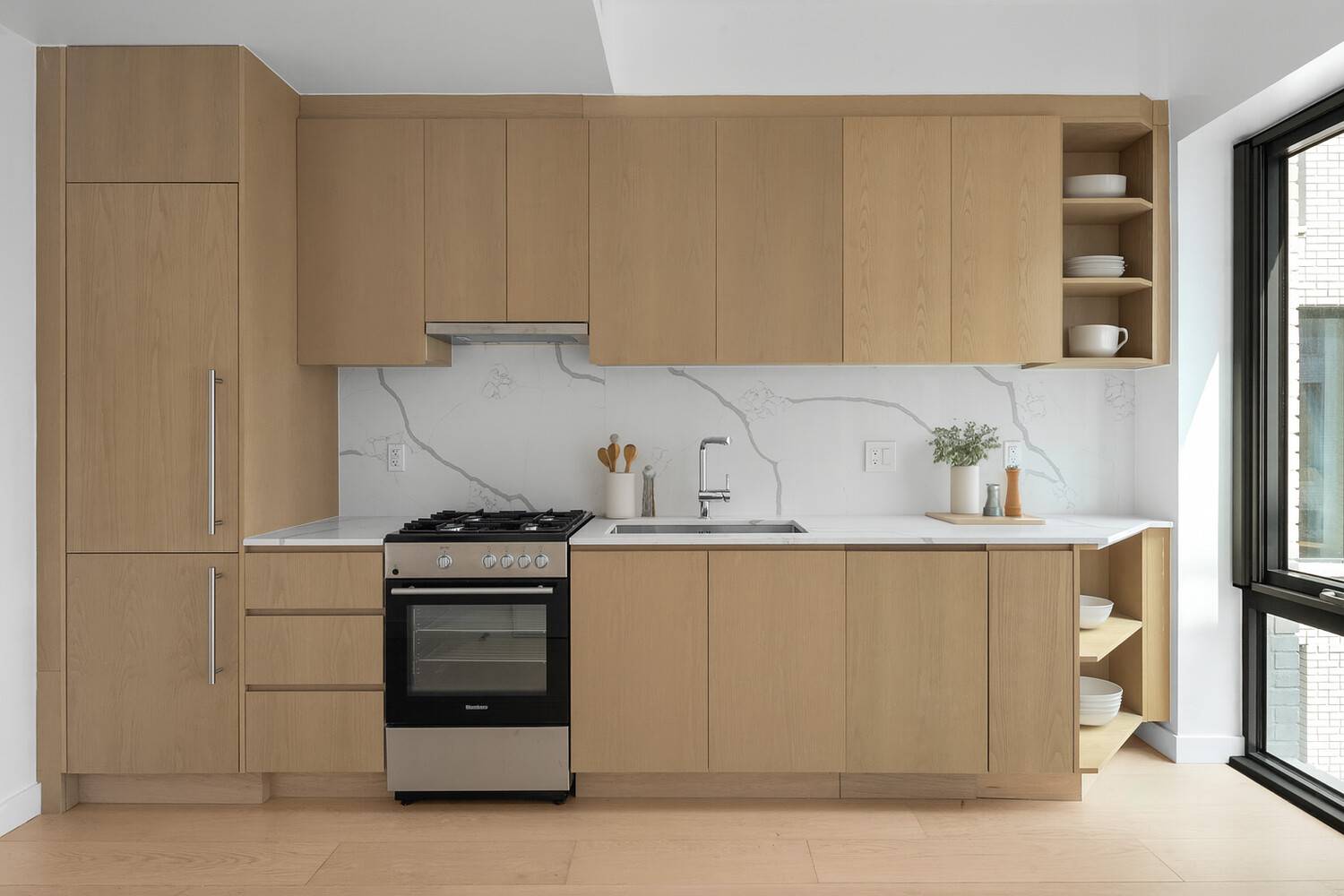 Introducing Studio 3J at The Marina Astoria a meticulously crafted home offering 454 square feet of refined interiors and cinematic, east facing views of the city.