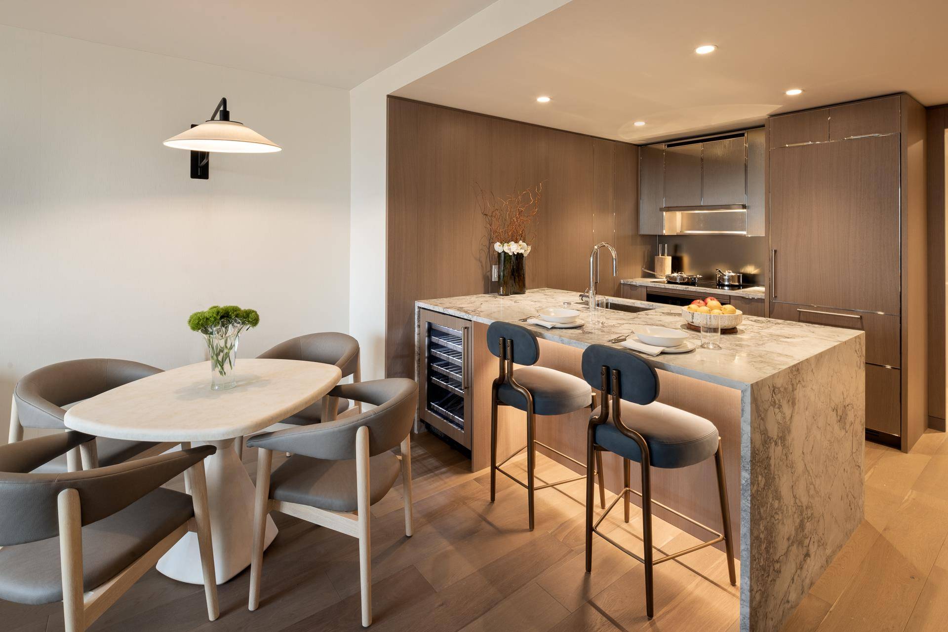 Immediate Occupancy This gracious 1, 420 square foot, two bedroom, two and a half bathroom residence designed by Thomas Juul Hansen, features over 10ft 5in ceilings an open living concept ...