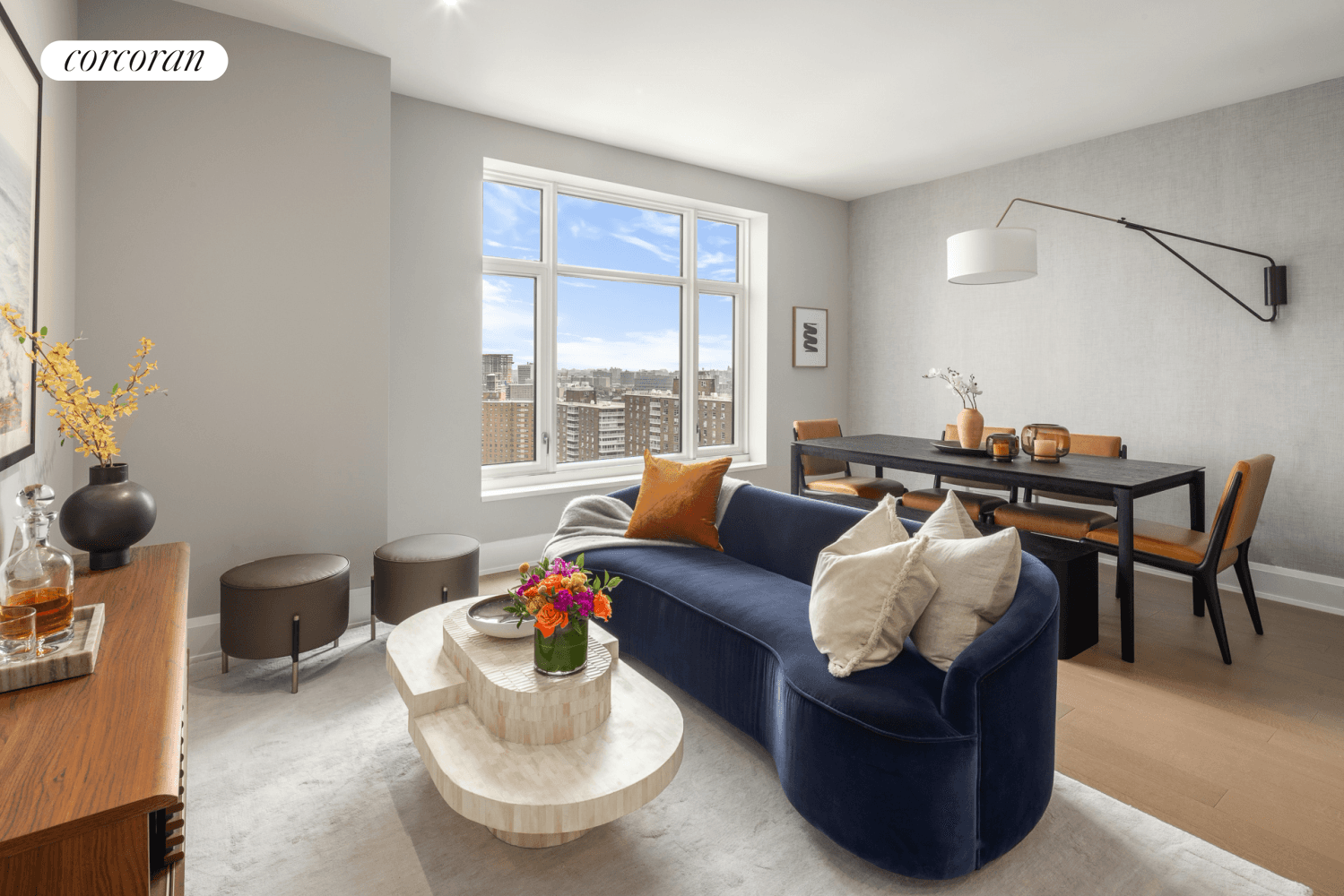 IMMEDIATE OCCUPANCYFacing north and east with views over Sakura Park, Riverside Park, Grant's Tomb, and the George Washington Bridge, 15E, a corner two bedroom, two bathroom home includes a gracious ...