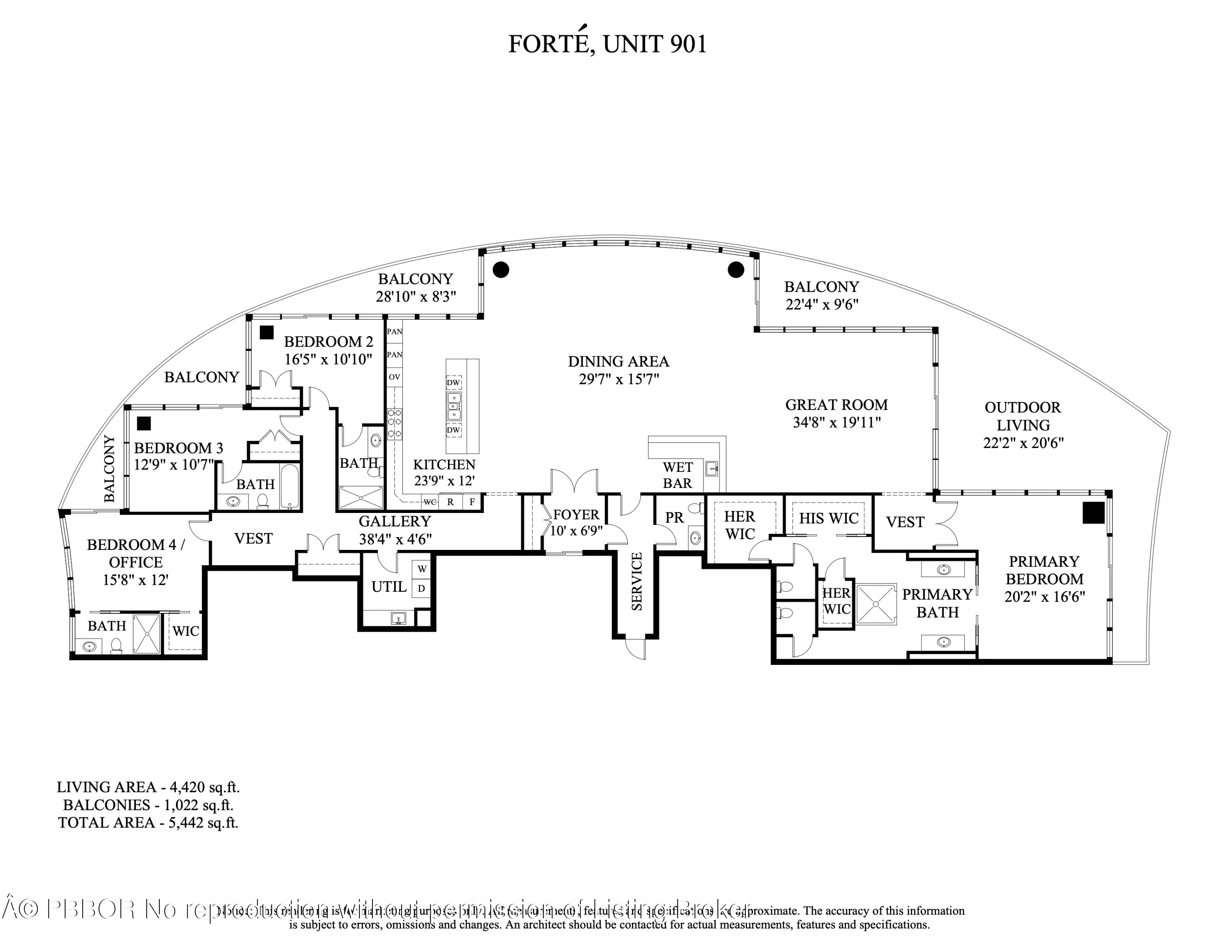 With only 40 residences and a maximum of two residences per floor, Forte on Flagler offers a high level of privacy and exclusivity.