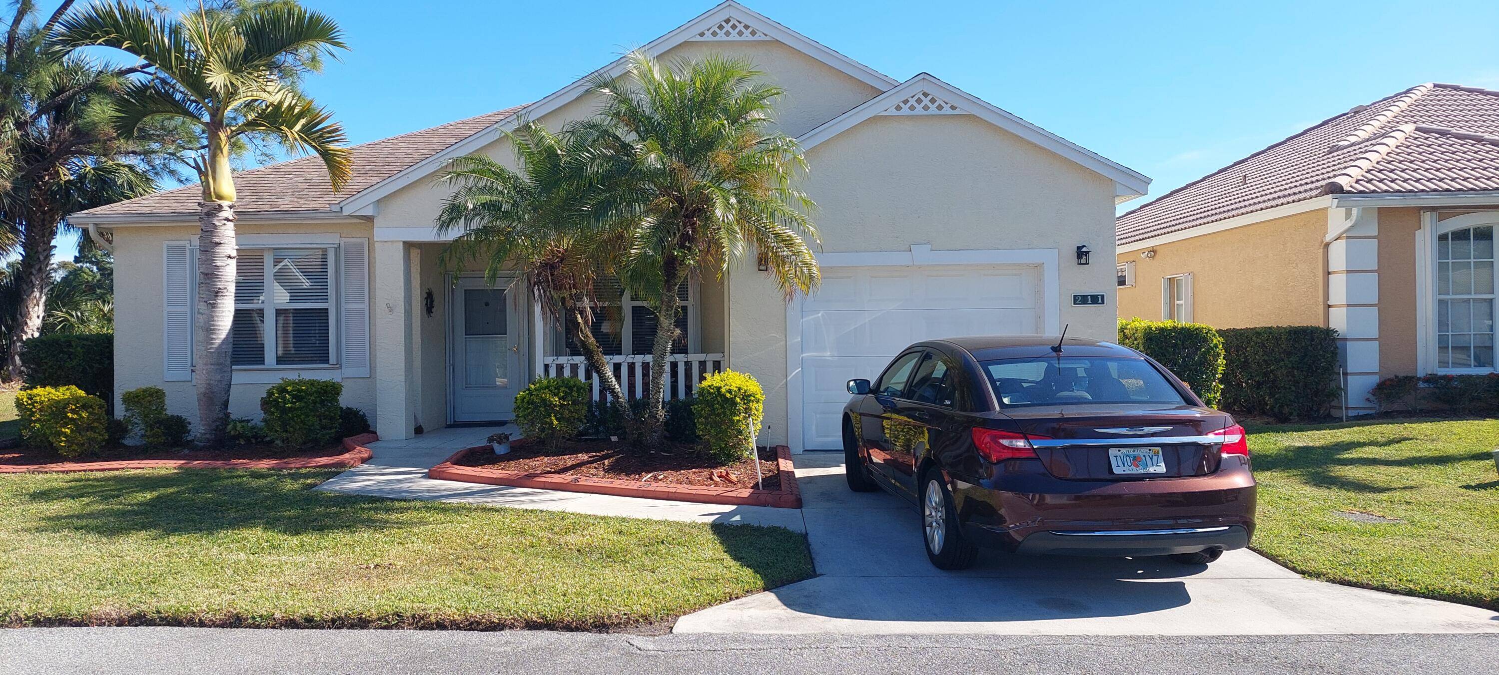 Lovely 2 bed, 2 bath CBS home with a large formal living room and dining room 1 car garage.