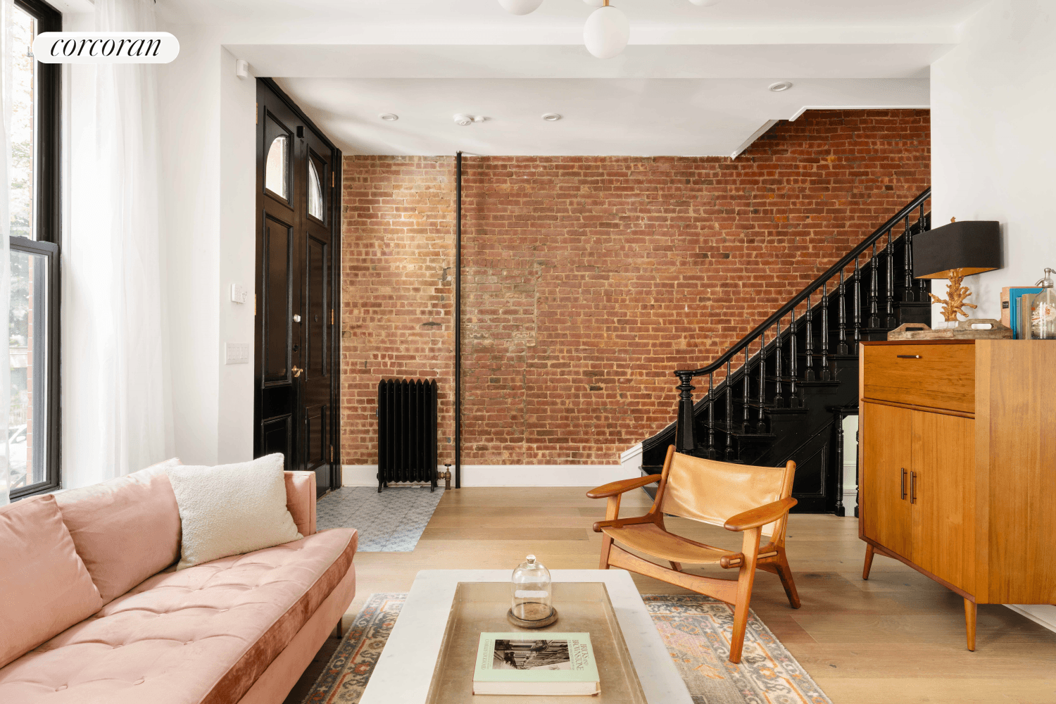 Tucked away on a quiet, tree lined block in Clinton Hill, this elegant 20 foot wide, four story federal style townhouse offers the perfect balance of privacy, thoughtful design, and ...