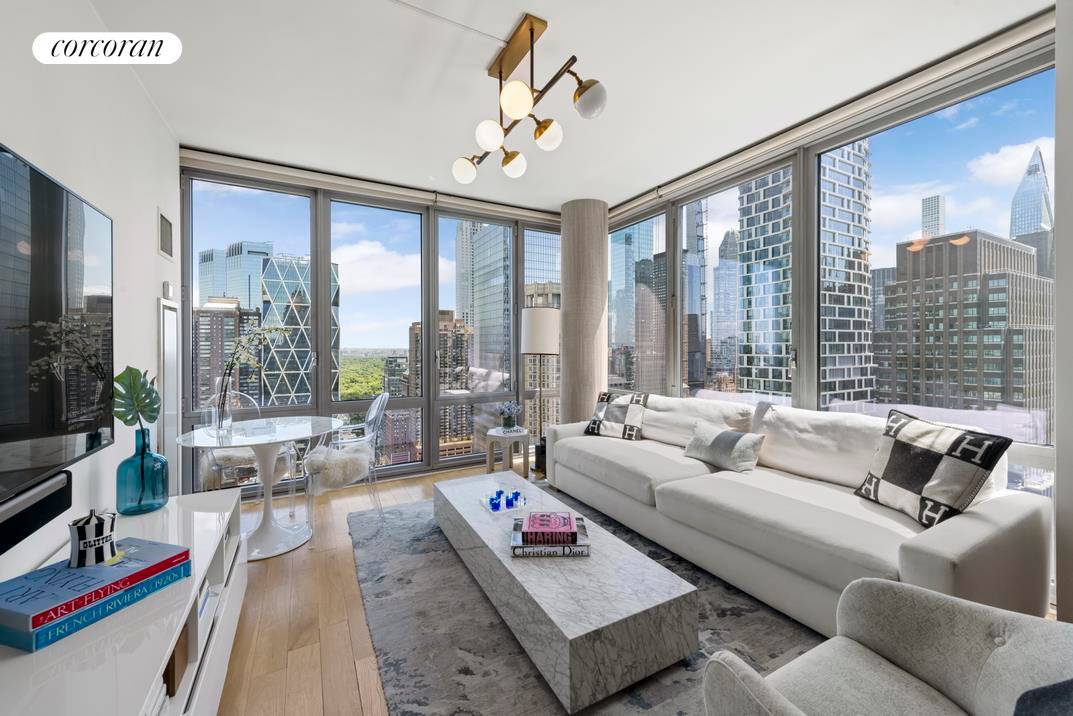 Custom designed and renovated 40th floor home with extraordinary views of Central Park.