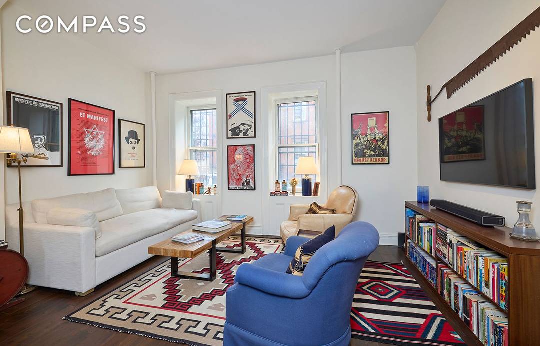 Delightful quiet pre war one bedroom off Waverly Place on West 11th Street with abundant Southern light in excellent condition.