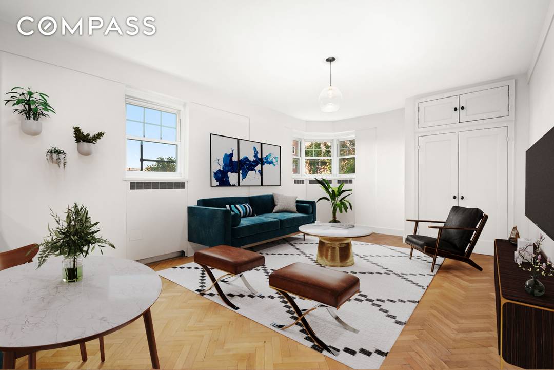 A beautifully renovated 1 bed 1 bath home at 160 Cabrini Boulevard in the coveted Castle Village community of Hudson Heights.