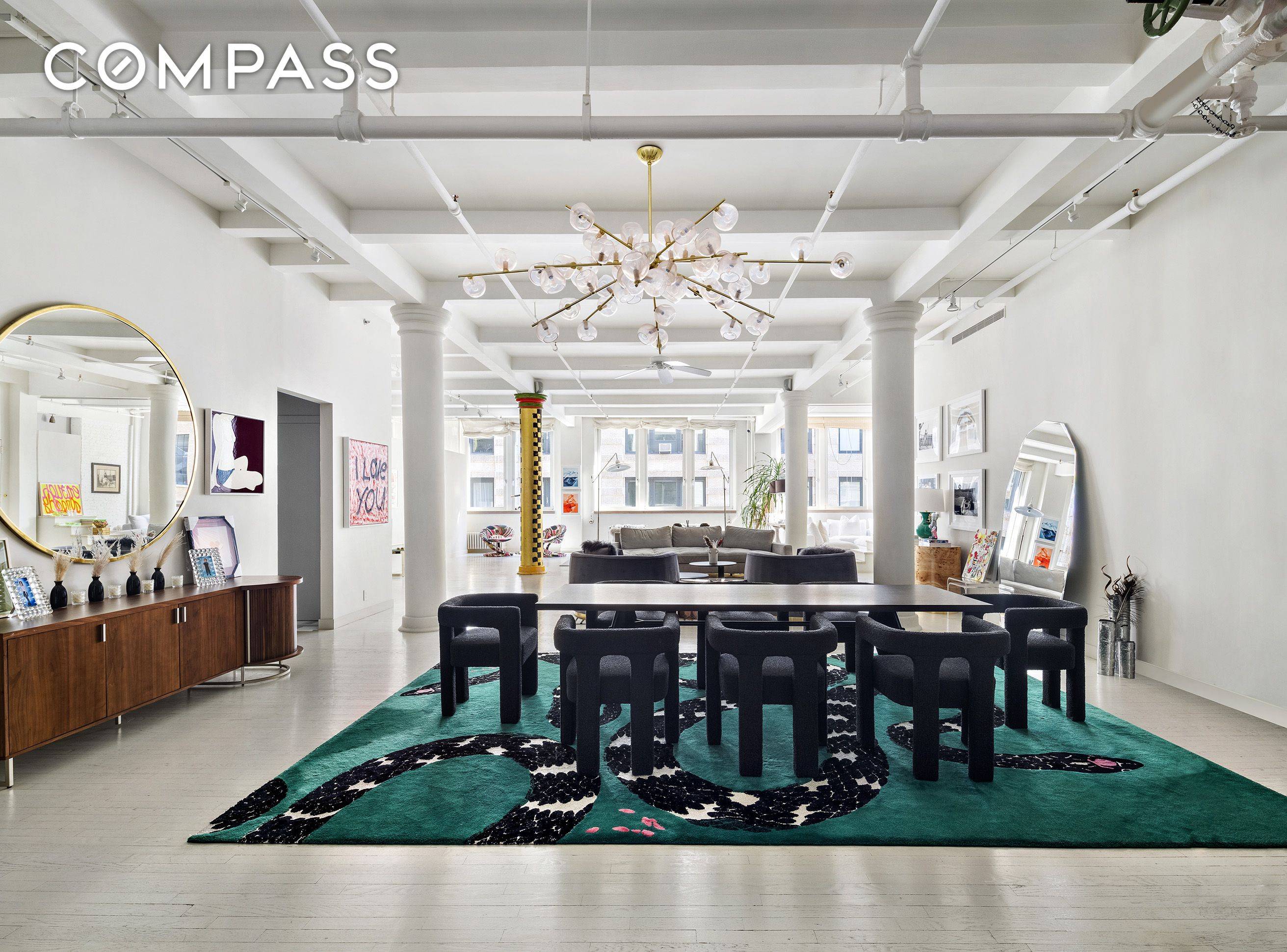 Sprawling and spectacular full floor designer loft, located in a boutique co op in prime Flatiron.