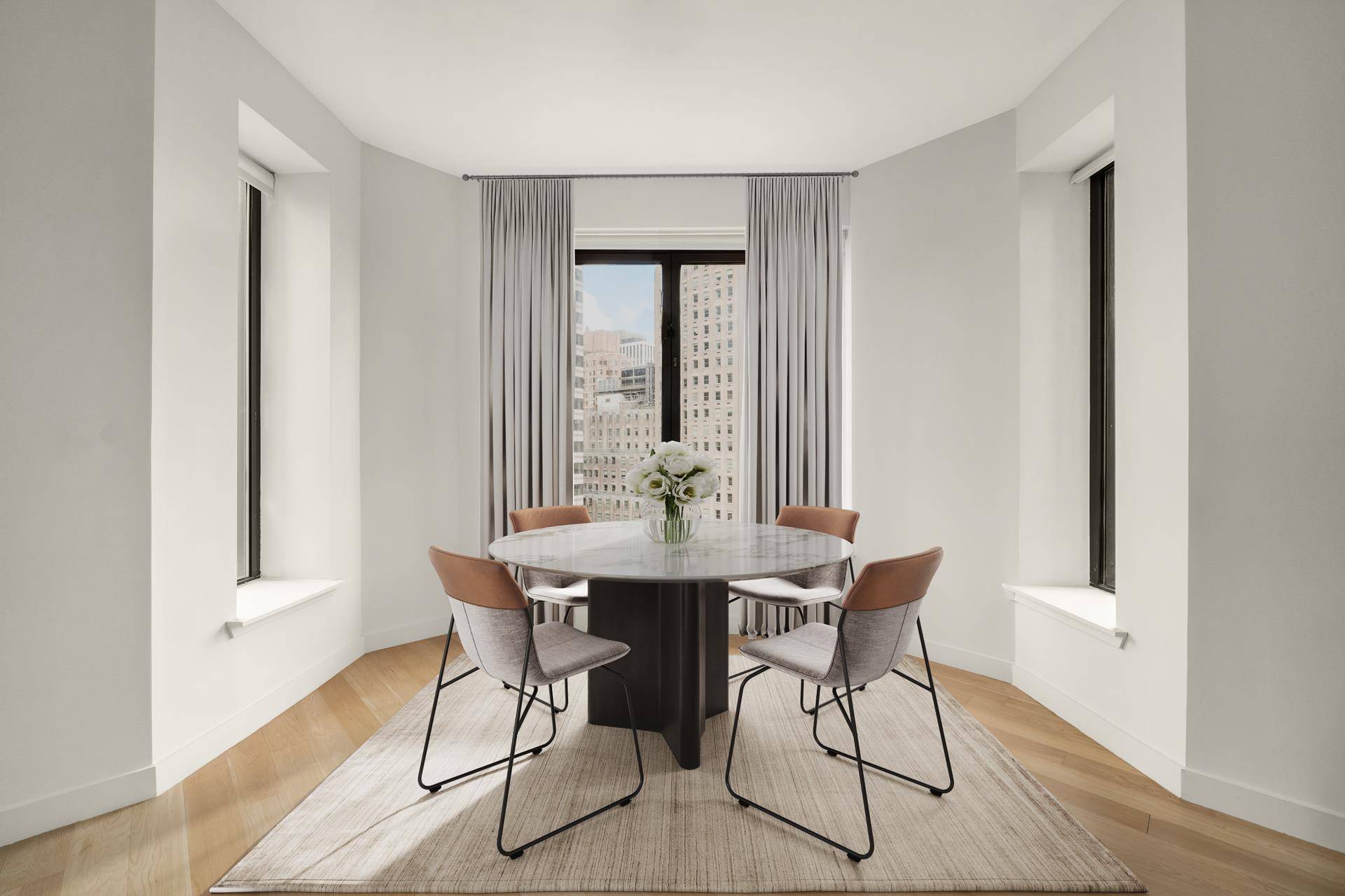 Experience the epitome of luxurious NYC living in this expansive 32nd floor corner unit with stunning panoramic views.
