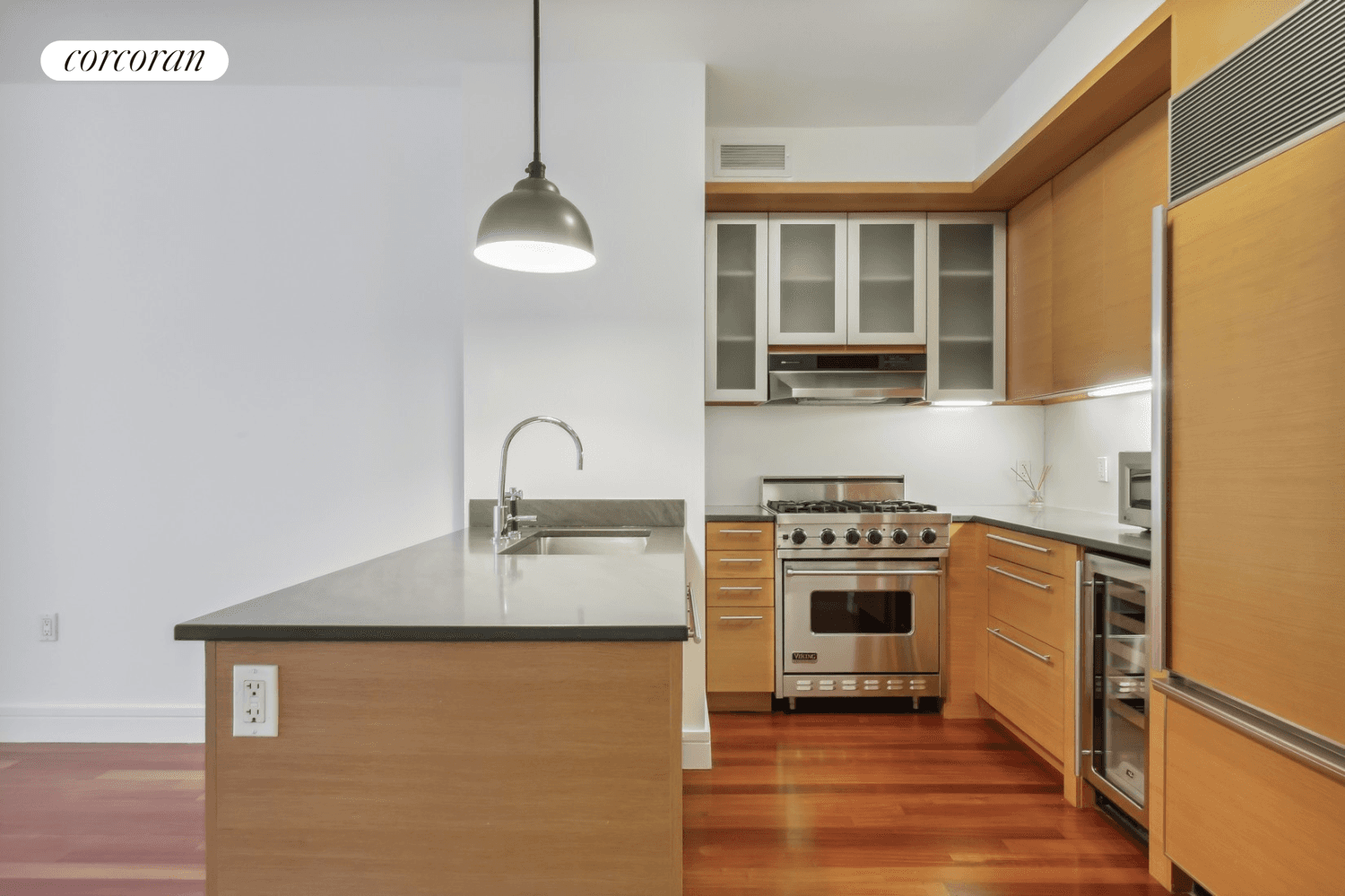 Under a Million ! Spacious, southeastern facing, one bed, one and a half bath condo with 9 ft ceilings and open city views along with partial Battery Park and Harbor ...