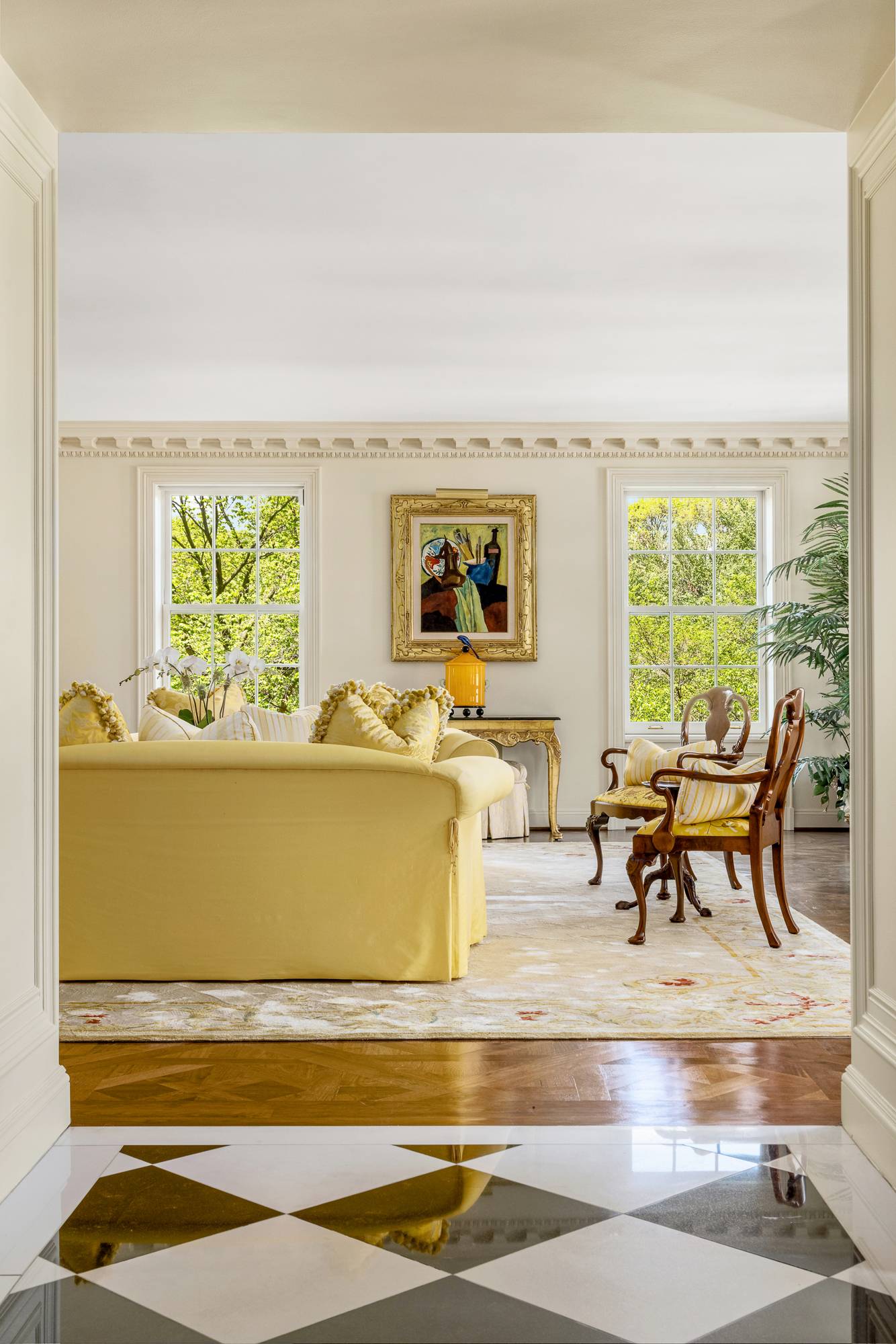 Situated on a quiet block in the quiet reaches of Fifth Avenue, this exquisite 4, 600 sq.