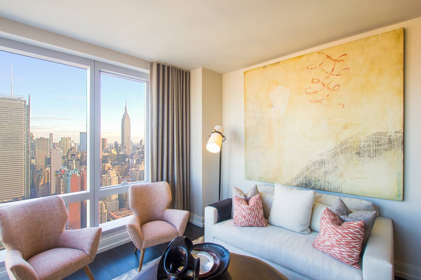 With sweeping views of the city from sunrise to sunset 555TEN towers over the new West Side.