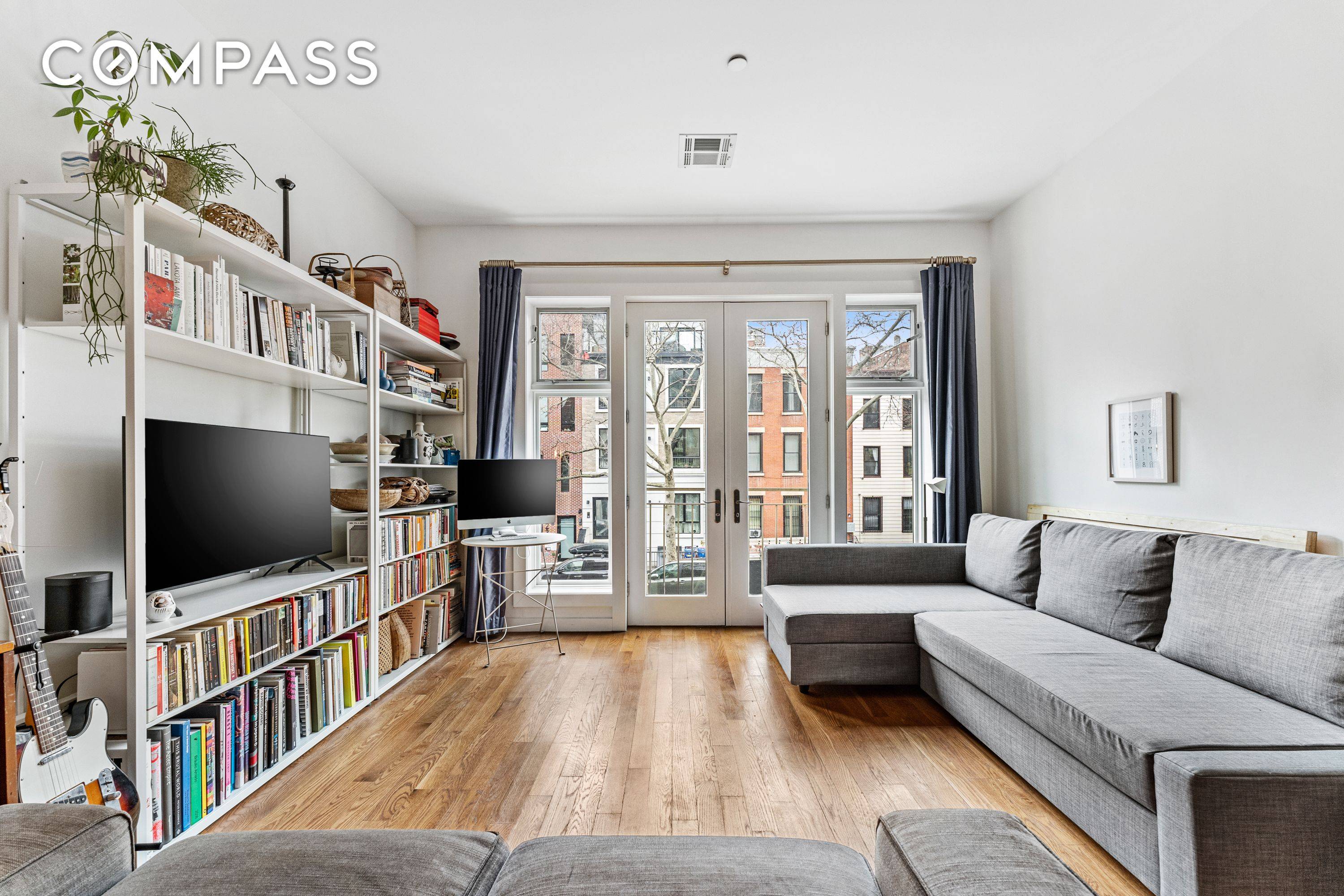 Enjoy living in abundant natural light in this lofty 1 bedroom floor through home featuring French balconies, a home office, a spacious walk in closet custom designed by California Closets, ...