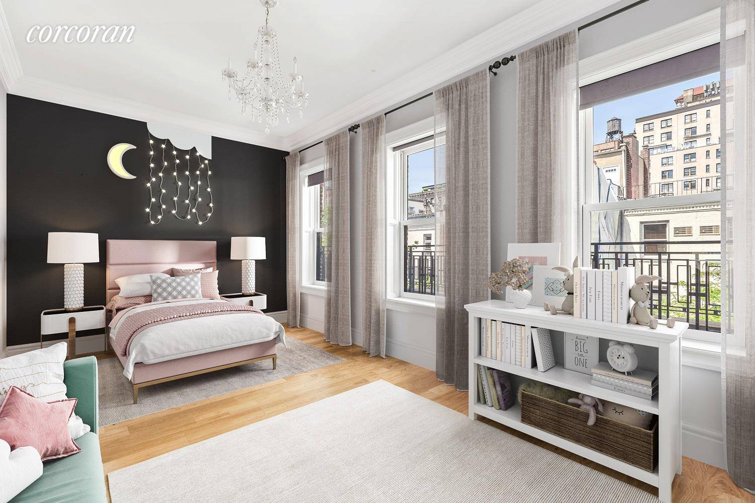 This handsome and impeccably renovated 20 foot wide brownstone was originally built in 1891 by architect Gilbert Schellenger for developer George Rudell as one of five four stories row houses ...