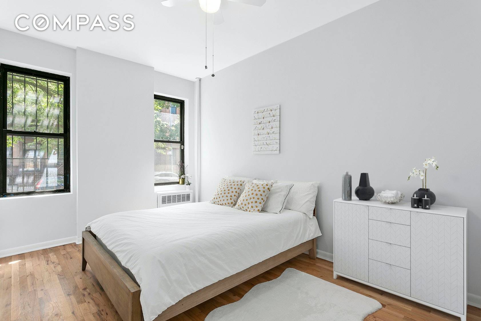 South facing onto a beautiful tree lined quiet street and half a story above street level, this unit boasts newly finished floors, renovated kitchen with new over range microwave, stainless ...